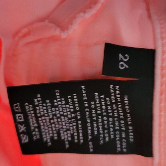 * * J.BRAND pink/peach light stretchy Skinny Leg Mid Rise Jeans Final Discount - Picture 9 of 13